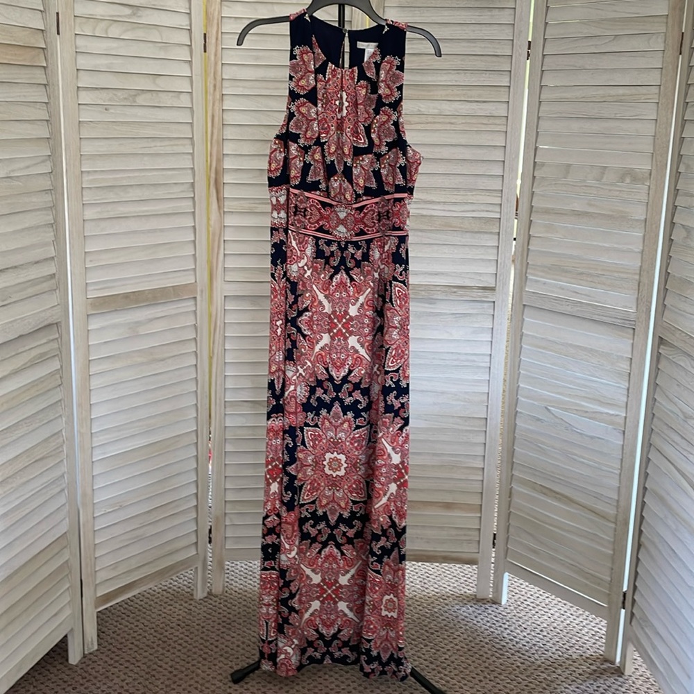 London Times Floral Maxi Dress size 12 EUC
